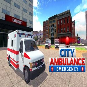 Simulateur de secours d'ambulance: ambulance d'urgence de la ville