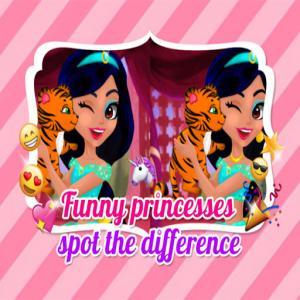 Lustige Prinzessinnen sehen den Unterschied