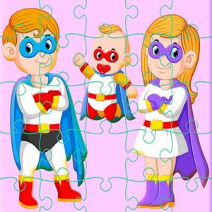 Jigsaw de famille super héros