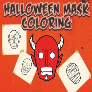 Книжка-раскраска с масками на Хэллоуин