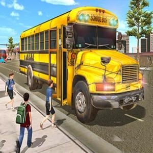 Городской школьный автобус вождение