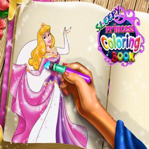 Livre de coloriage princesse somnolent