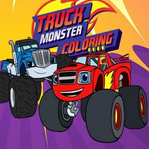 Coloriage de camion monstre
