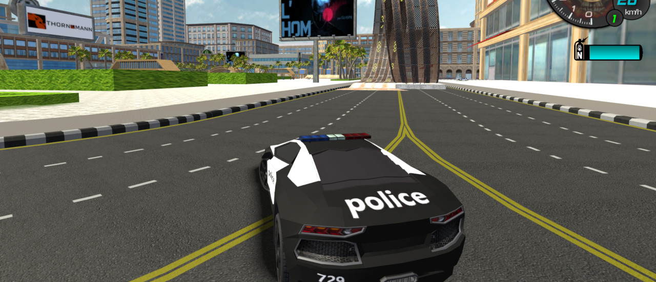 Polizei-Stunt-Autos
